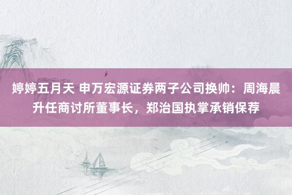 婷婷五月天 申万宏源证券两子公司换帅：周海晨升任商讨所董事长，郑治国执掌承销保荐