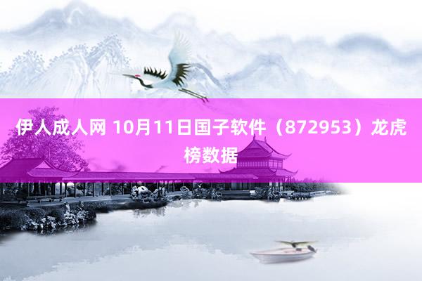 伊人成人网 10月11日国子软件（872953）龙虎榜数据