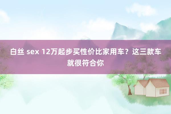 白丝 sex 12万起步买性价比家用车？这三款车就很符合你