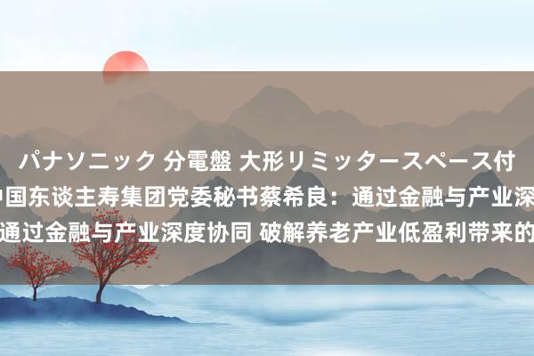 パナソニック 分電盤 大形リミッタースペース付 露出・半埋込両用形 中国东谈主寿集团党委秘书蔡希良：通过金融与产业深度协同 破解养老产业低盈利带来的发展祸患