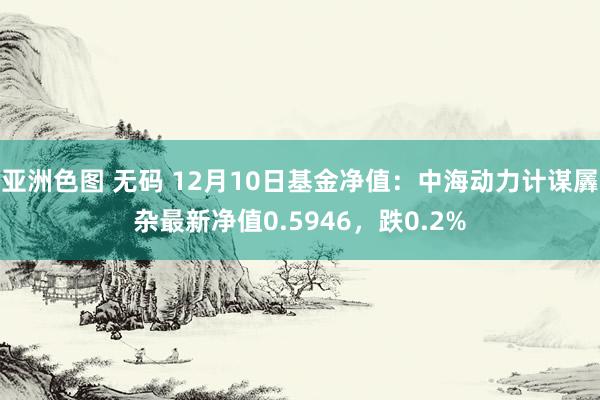 亚洲色图 无码 12月10日基金净值：中海动力计谋羼杂最新净值0.5946，跌0.2%