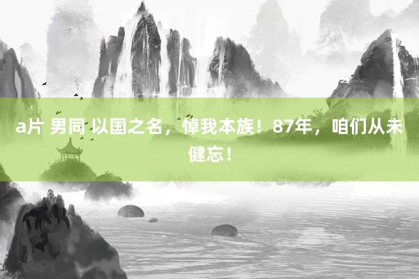 a片 男同 以国之名，悼我本族！87年，咱们从未健忘！