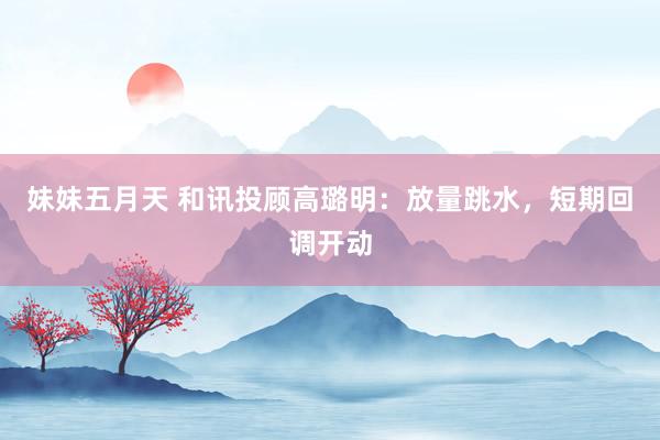 妹妹五月天 和讯投顾高璐明：放量跳水，短期回调开动