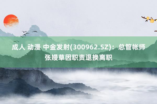 成人 动漫 中金发射(300962.SZ)：总管帐师张嫚草因职责退换离职