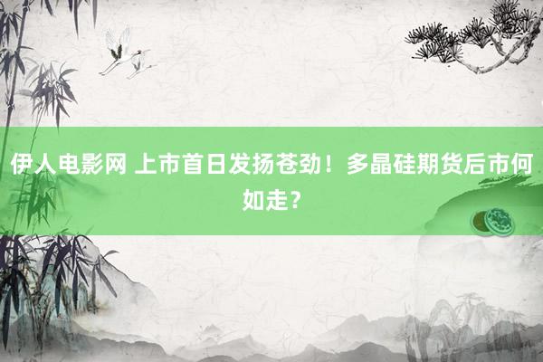 伊人电影网 上市首日发扬苍劲！多晶硅期货后市何如走？