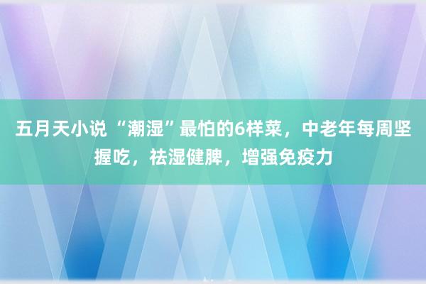 五月天小说 “潮湿”最怕的6样菜，中老年每周坚握吃，祛湿健脾，增强免疫力