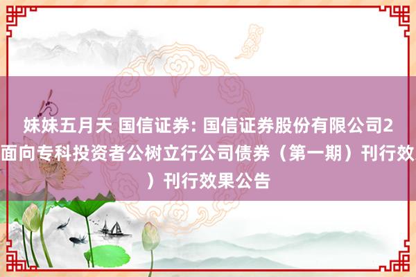 妹妹五月天 国信证券: 国信证券股份有限公司2025年面向专科投资者公树立行公司债券（第一期）刊行效果公告