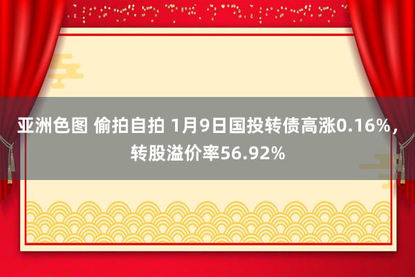 亚洲色图 偷拍自拍 1月9日国投转债高涨0.16%，转股溢价率56.92%