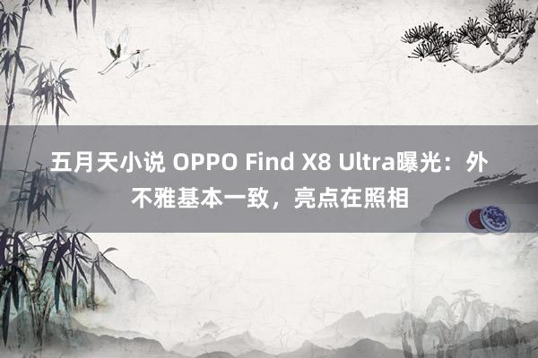 五月天小说 OPPO Find X8 Ultra曝光：外不雅基本一致，亮点在照相