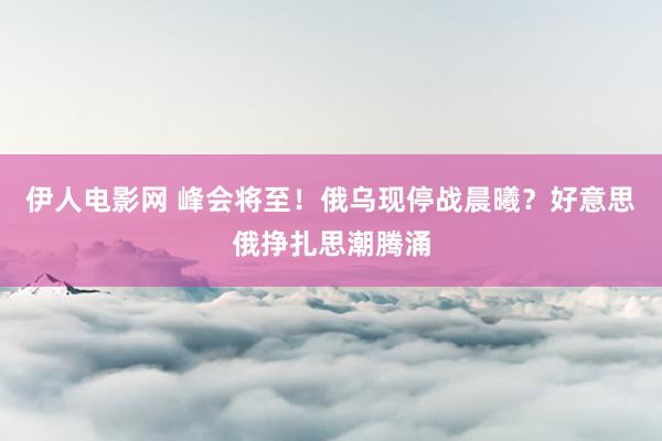 伊人电影网 峰会将至！俄乌现停战晨曦？好意思俄挣扎思潮腾涌