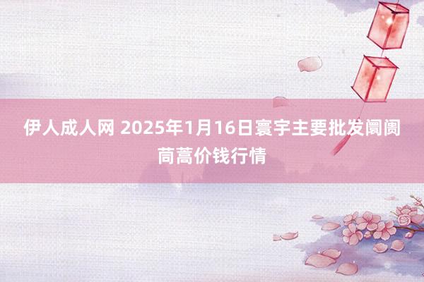 伊人成人网 2025年1月16日寰宇主要批发阛阓茼蒿价钱行情